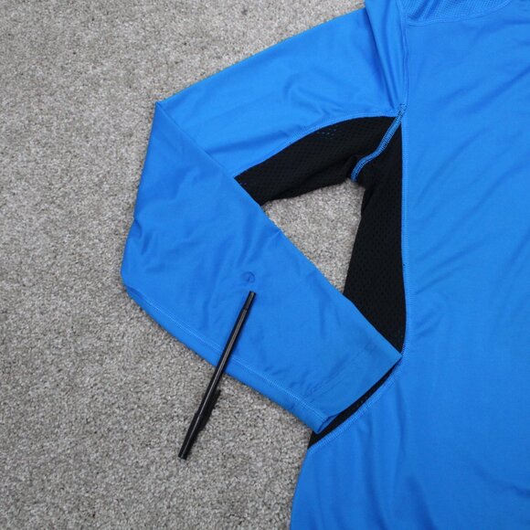 Nike Pro Combat Shirt Adult Medium Blue Swingman Fitted Long Sleeve Pullover - Picture 4 of 15